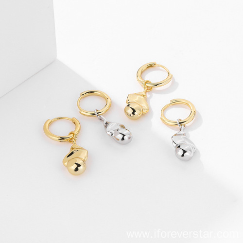 Minimalist 925 Silver Chunky Earring 18K gold Plated